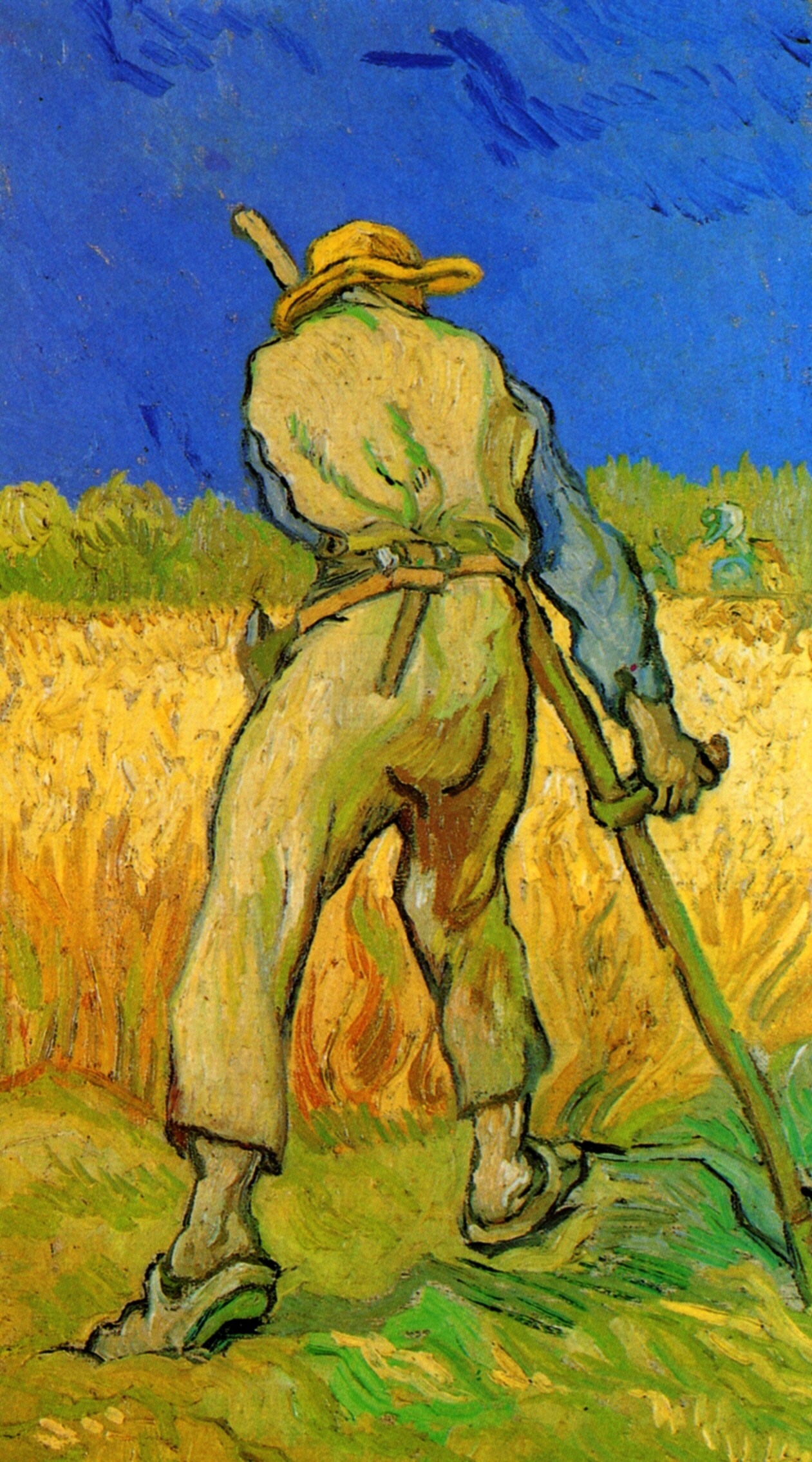 Ван Гог картины периода жизни в Сен-Реми - Жнец, по работе Милле 1889 -  VanGogh-Vincent.ru